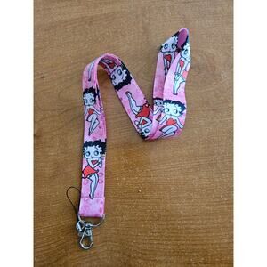 Popular Cartoon Network Classics Betty Boop One Size Pink Lanyard and Clip
